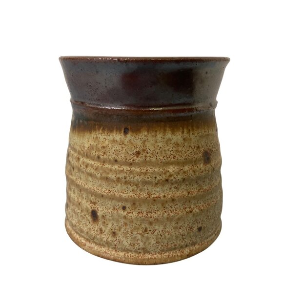 Studio Pottery Mug With Brown And Beige Speckled Glaze With Maker's Mark - Picture 4 of 8